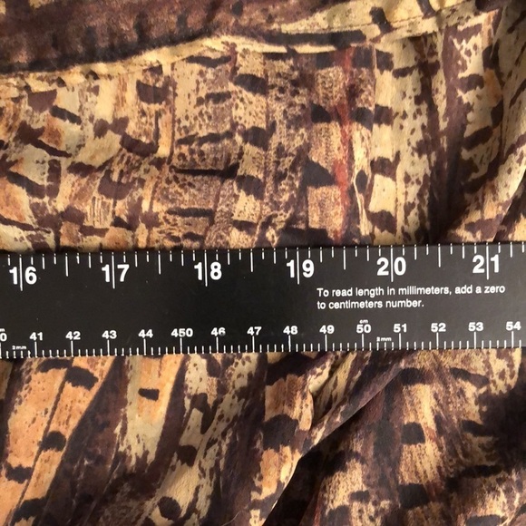 Micheal Kors brown snakeskin poncho type top /cover up  gold chain lace at neck - Picture 8 of 11